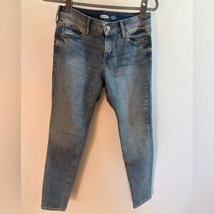 Old Navy Blue Rockstar Super Skinny Mid-Rise Jeans 4 Petite